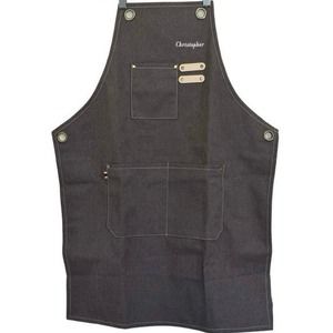 NWT “Christopher” Chef Apron Water drop Resistant Canvas Cross Back Adjustable